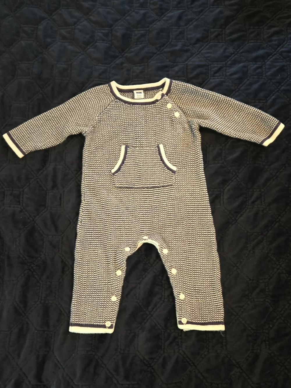 Janie and Jack Vintage Inspired Sweater Knit One-Piece Romper
